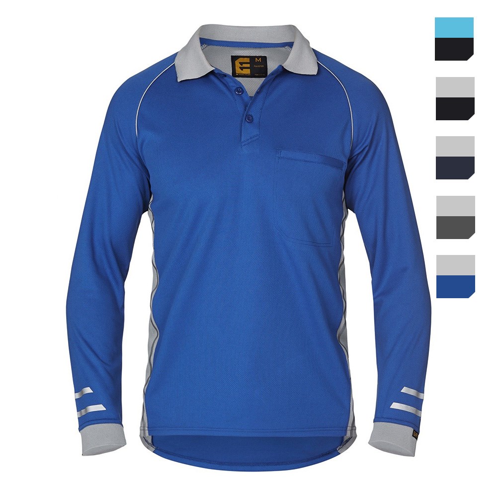 zip long sleeve polo