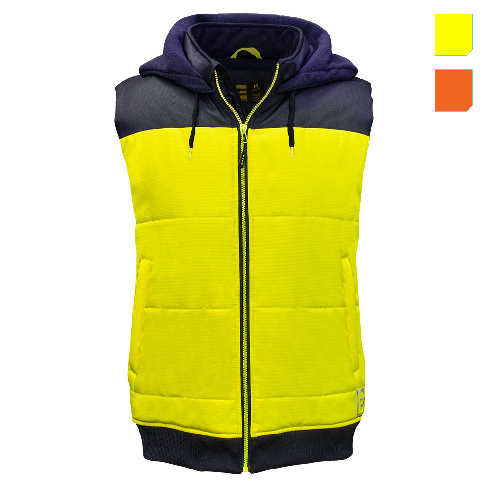 hi vis puffer vest